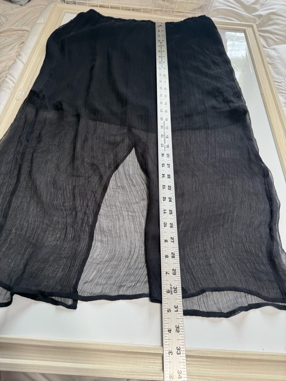 J. Crew Black Sheer Midi Skirt - Picture 11 of 12